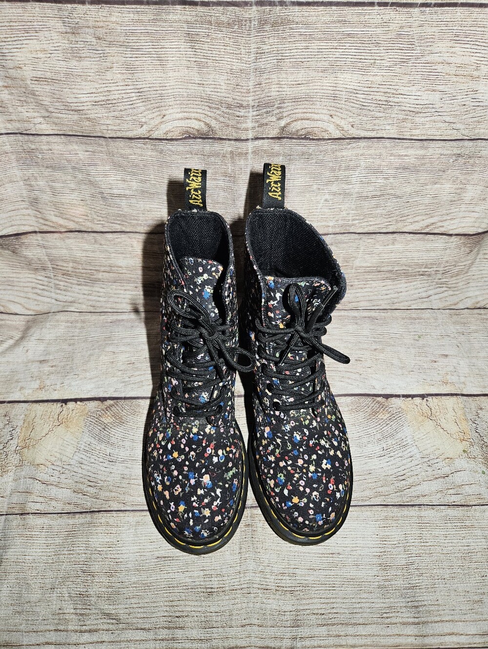 Dr Martens Page floral canvas 8 eye boots - Picture 3 of 10